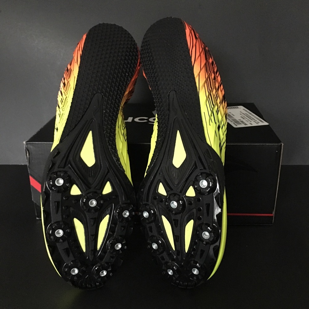 Saucony Spitfire 5 Spike Track Running Shoes Lightweight Citron Black Men's - Picture 12 of 12